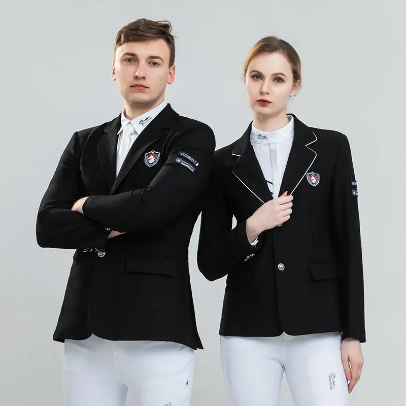 Knight's uniform horse riding clothes Knitted stretch Knight coat Equestrian riding costume woman competition coat rider jacket 2