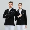 Knight's uniform horse riding clothes Knitted stretch Knight coat Equestrian riding costume woman competition coat rider jacket 2