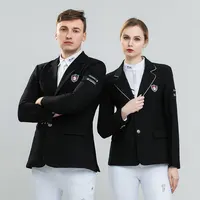 Knight's uniform horse riding clothes Knitted stretch Knight coat Equestrian riding costume woman competition coat rider jacket 2