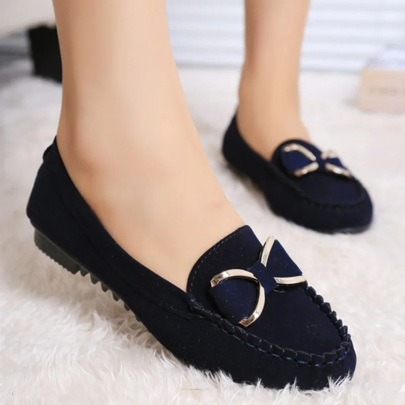 

2022 Fashion Casual Lofers Women's Flat Shoes Ladies Elegant Butterfly-Knot Comfortable Shoes Women Soft Classic Office Shoes