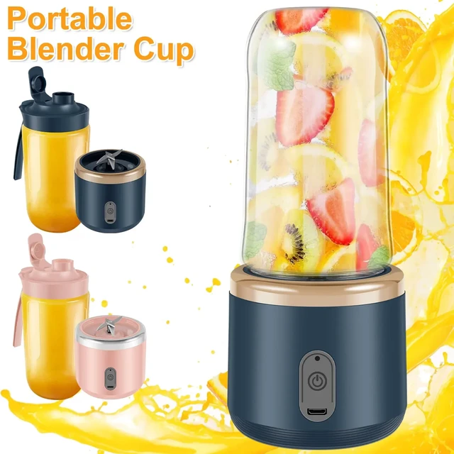 Portable Juicer 6 Blades Small Smoothie Rechargeable Automatic Juicer Cup  Kitchen Accessories Tools Electric Mixer - AliExpress