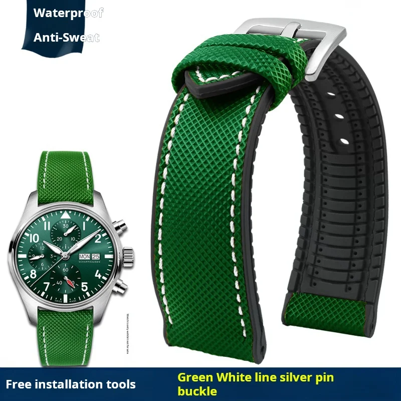 Vibrant Multi-Color Nylon Rubber Watch Strap Bracelet for Men - Available in Various Sizes