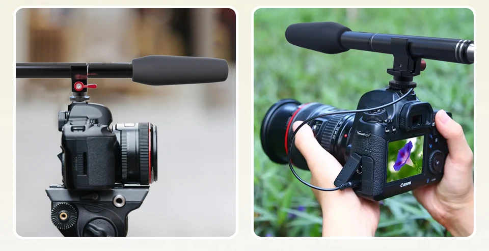Microphone Clip Crab Clamp with Cold Shoe Mount 1/4"-20 Thread Holes For DSLR Ca