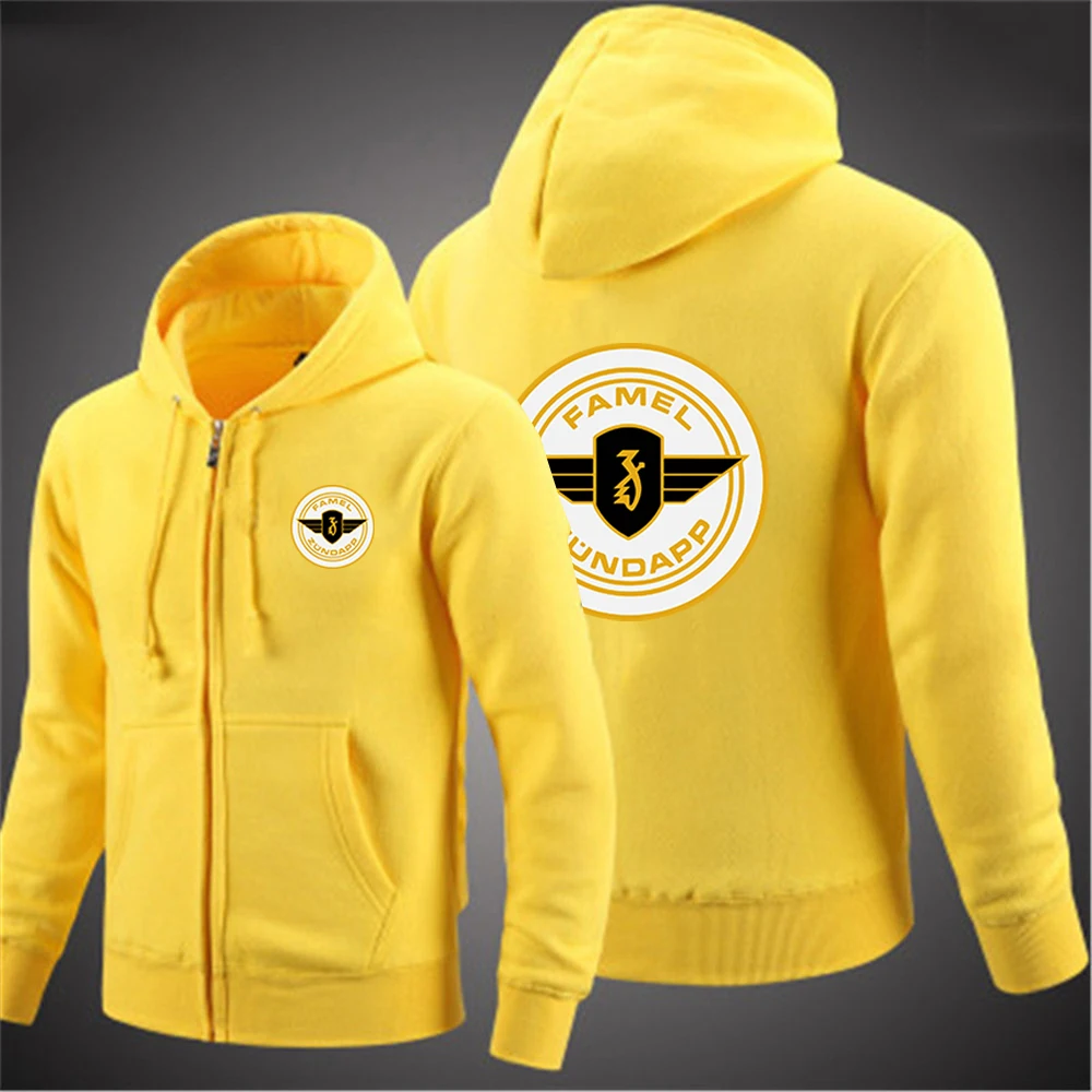 Men's Solid Color Zipper Pullover Sweater Long Sleeved