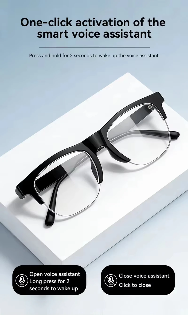 OnePlus Wireless AI Smart Glasses with Bluetooth Touch Control and Smart Voice Assistant