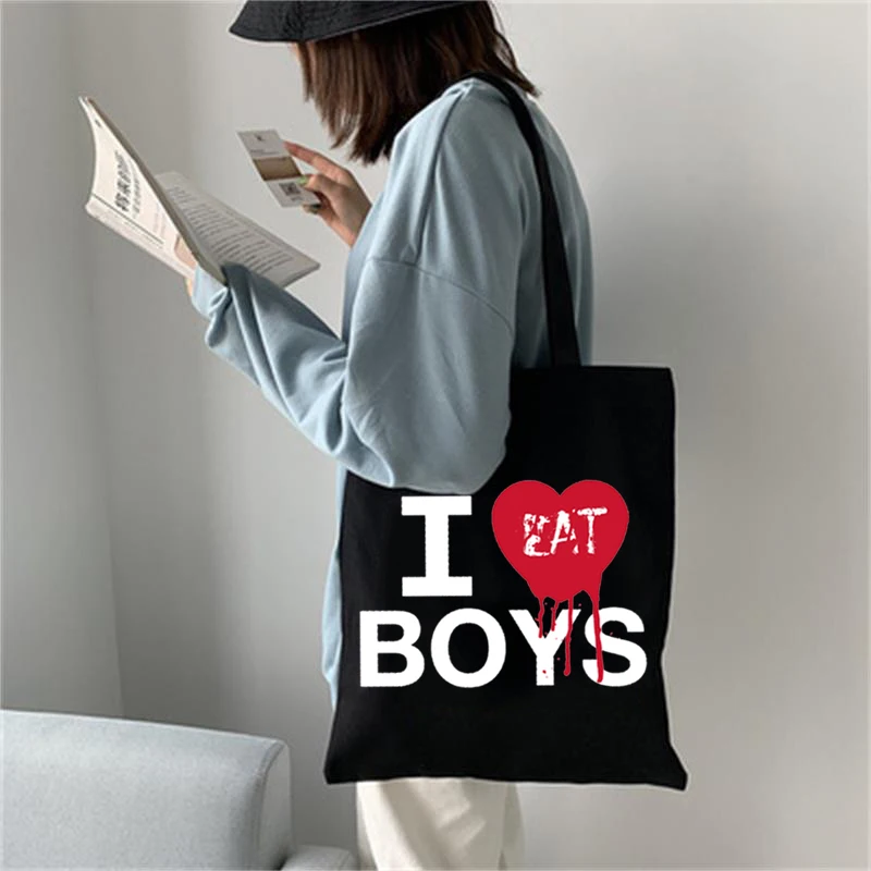 

2022 Женская Холщовая Сумка на плечо, женские сумки для покупок с принтом, хлопчатобумажная ткань, продуктовые сумки, сумка-тоут для книг для девочек, сумка для покупок y2k