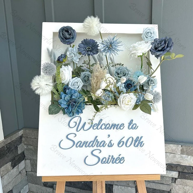 Description Picture 4 of itemDIY Flower Box Welcome Sign Baby in bloom Decor White Floral Box Welcome Signage Birthday Baby Shower Wedding Decor
