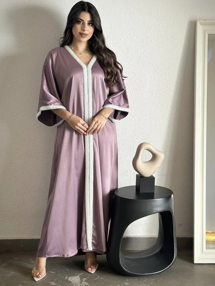Onsoyours Maxi Abito a Manica Lunga da Donna Abiti Musulmano