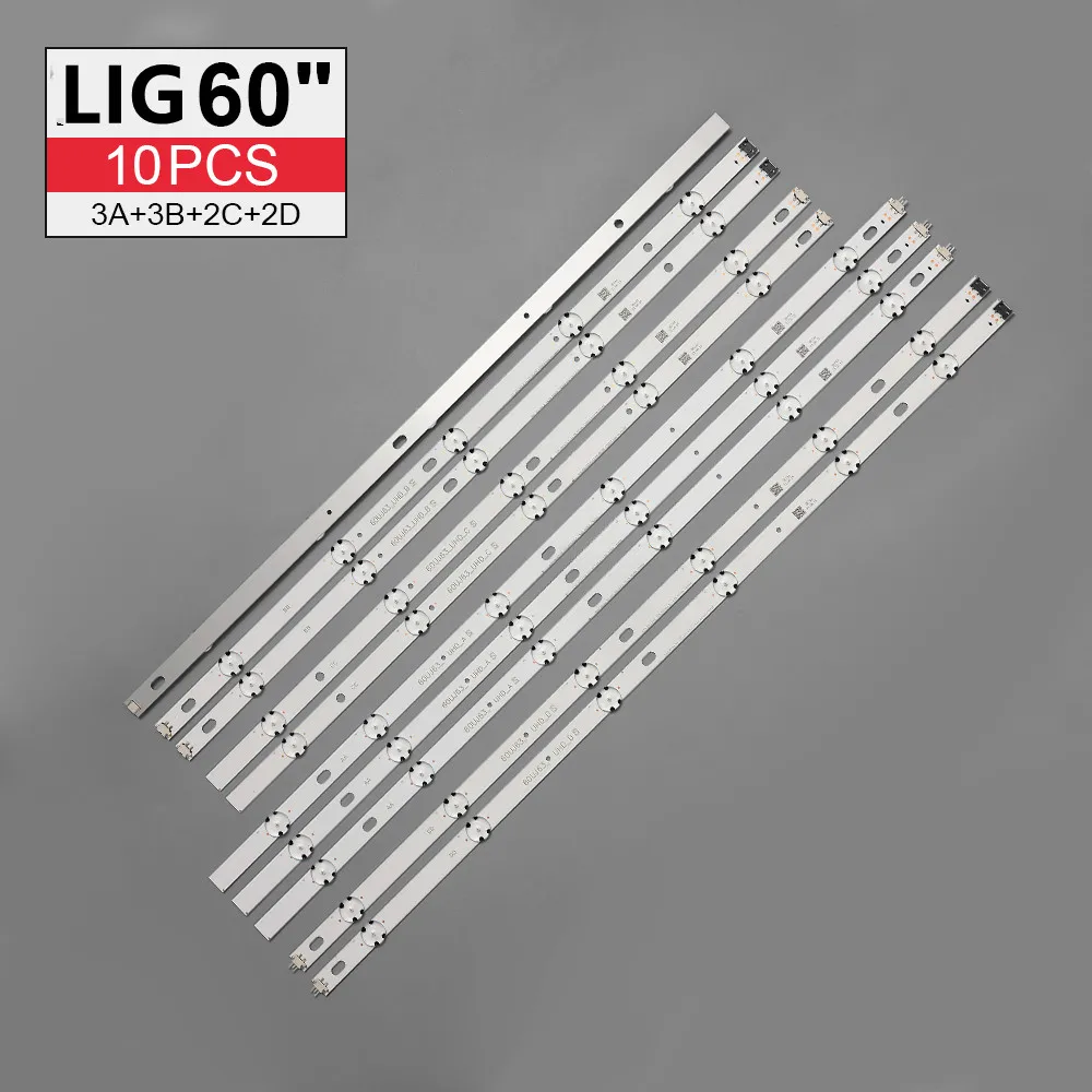 10pcs 3v LED Ʈ Ʈ 60UJ6309 60UJ6300 60UJ6050 60UJ630V 60UJ634V EAV63673006 60UJ63_UHD_A B C D NC600DGE AAFXC