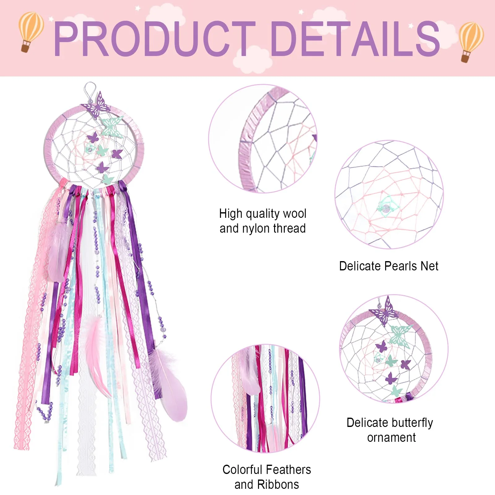 Dream Cather DIY Crafting 장식 용품 키트 세트 어린이를위한 어린이를위한 성인용 소녀