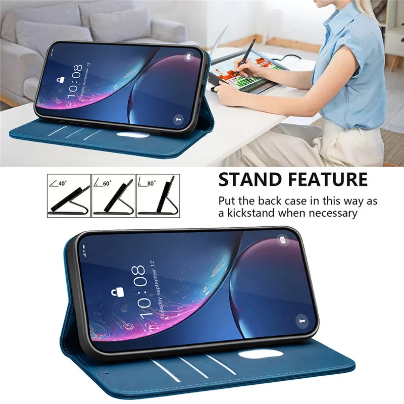 Luxury Magnetic Flip Leather Wallet Phone Case - Anti-theft Cover