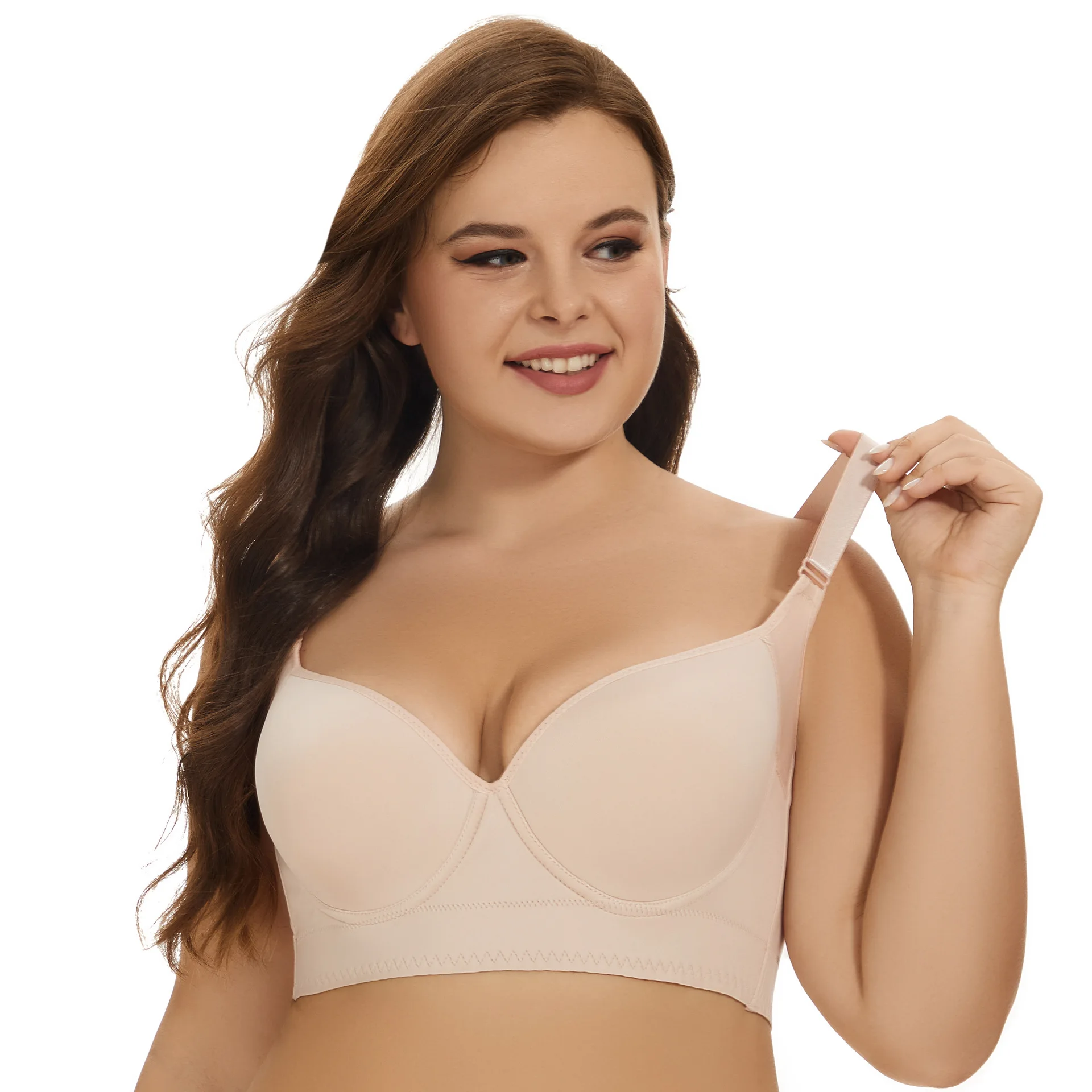 GUUDIA Back Smooth Out Shaper Bra Plus Size Wide Band Bras Shapewear Back  Fat Smooth Underwear Top Breast Shapers F Cup 3019