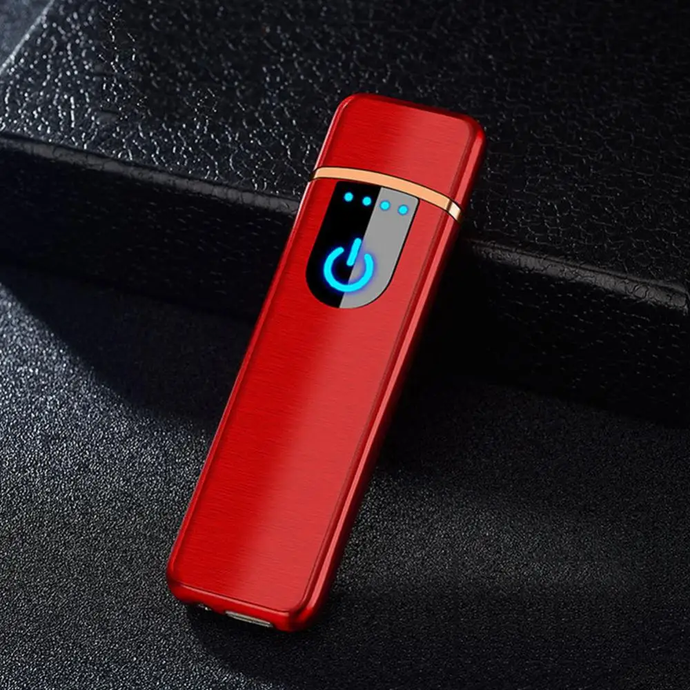 Cigarette Lighter USB Rechargeable Windproof Touch-sensing Cigarette Lighter Collectible Men Gift