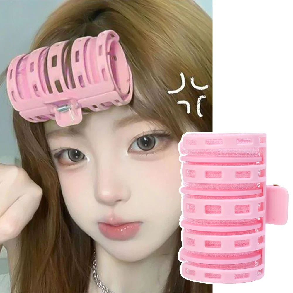Random Color Self-adhesive Bangs Curlers Lazy Spiral Hair Bangs Roll Curler Plastic No Heat Air DIY Hair Curling Styling Tools