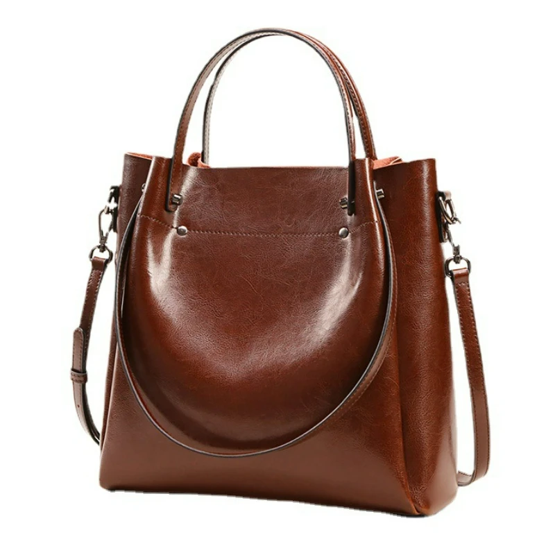 

Роскошная сумка-тоут из натуральной кожи для модных женщин, сумки из воловьей кожи, женские сумки-мессенджеры