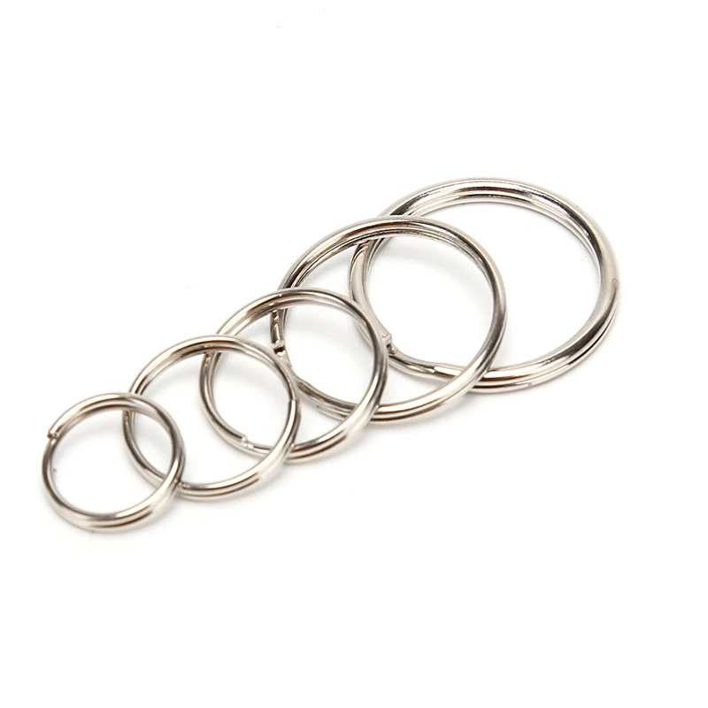 100 teile/los Schlüssel Ringe Schlüssel Halter Split Ringe Hoop Metall Schleife Keychain 12mm/15mm/16mm/20mm/23mm Ringe Stecker Für Schmuck Machen – Detail 1