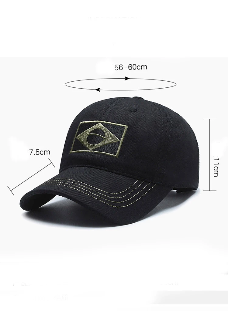 Outdoor-Sport Baseball mütze Herren Tarnkappe, mittlere und junge Männer lässig Sonnenschutz hut brasilia nischen Hut – Detail 2