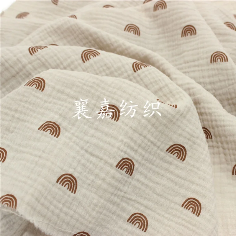 135x50cm 더블 레이어 코튼 거즈 크레페 원단, 봄/여름 에어컨 담요 작은 이불 아동 의류 천