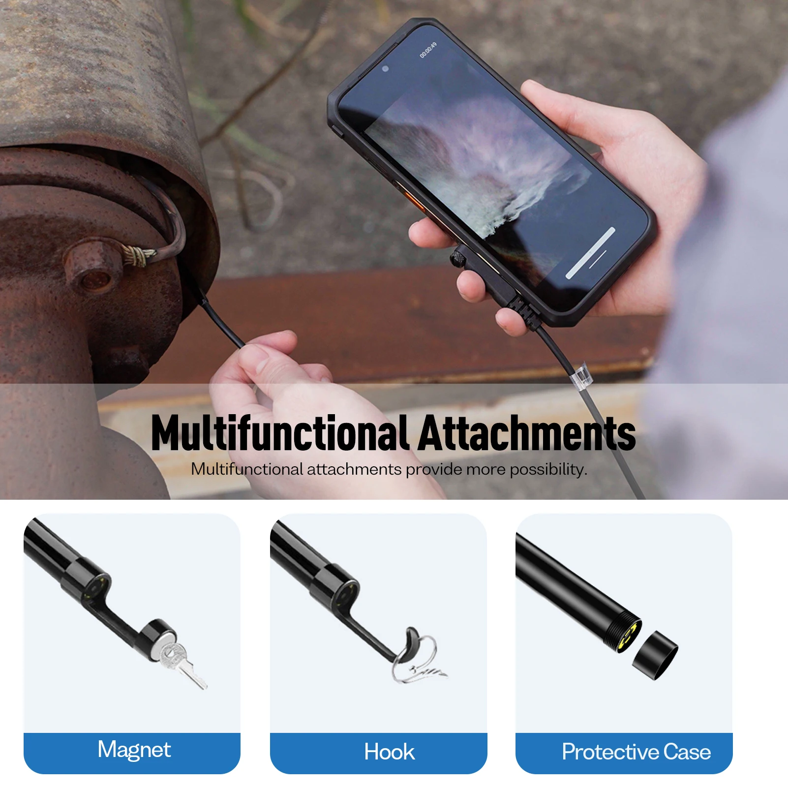 Ulefone  Waterproof 3 in 1 Endoscope /For ARMOR 9/ARMOR 9E/Power Armor 13/Power Armor 18T