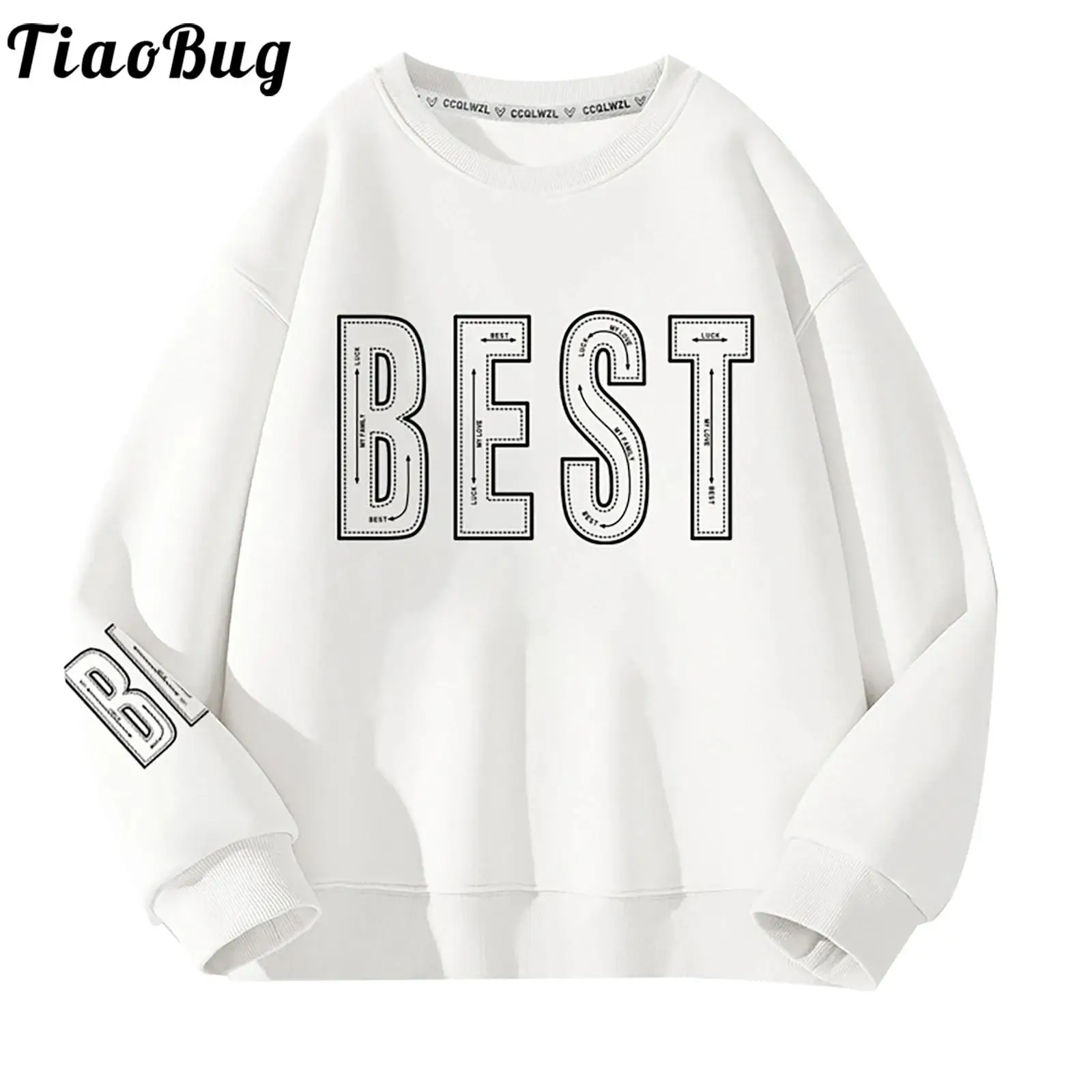 

Autumn Mens Fashion Letter Print Sweatshirt Casual Round Neckline Long Sleeve Pullover Tops Skateboarding Hip-Hop Dance Costumes