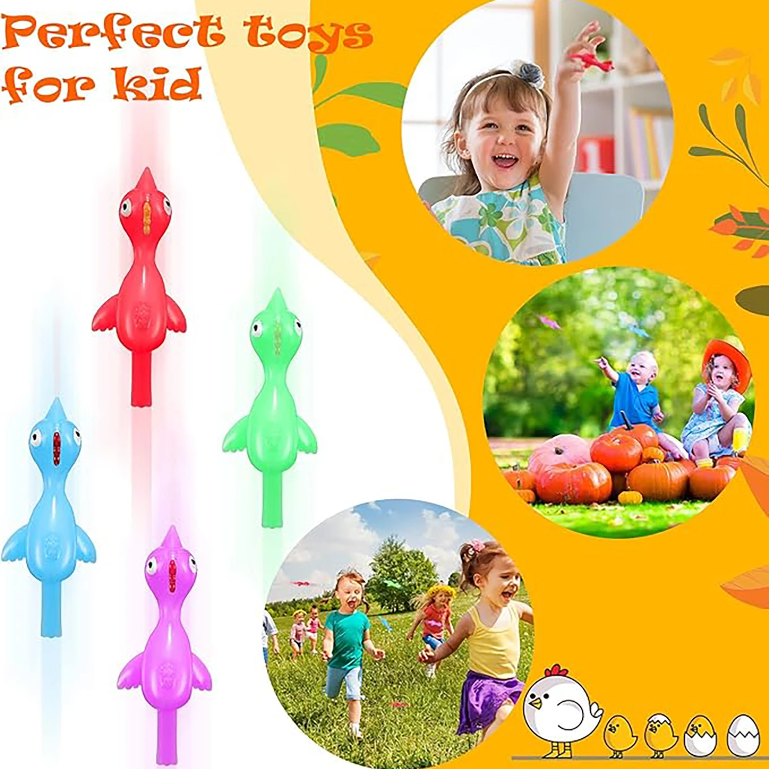32/48 piece set of catapult chicken toys, catapult venting interactive funny toys, holiday party activities, random colors