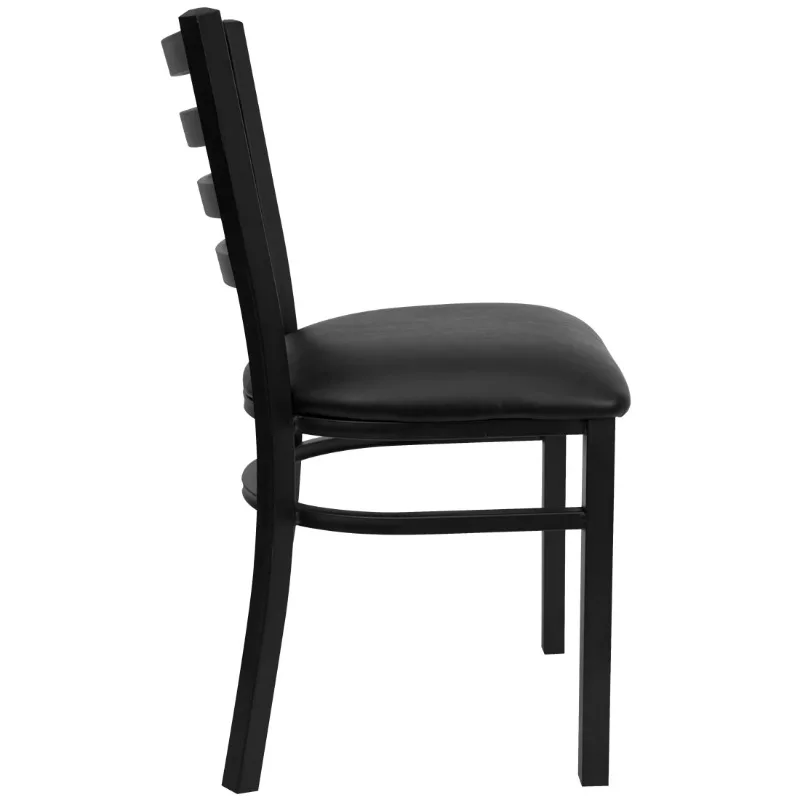 Series Ladder Back Metal Dining Chair for Restaurants, 6