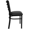 Series Ladder Back Metal Dining Chair for Restaurants, 6