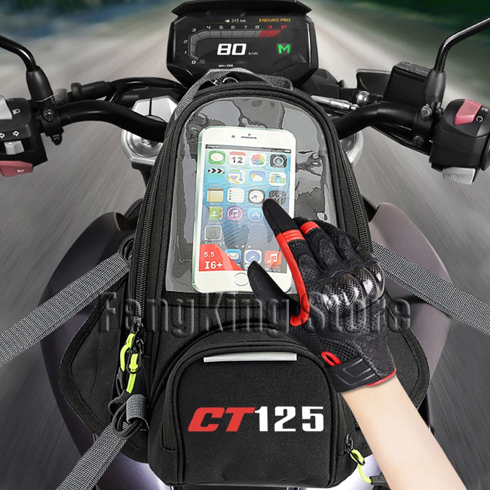 

Motorcycle Magnetic Bag Riding Bag Navigation Fuel Tank Bag Large Screen For HONDA CT125 CT 125