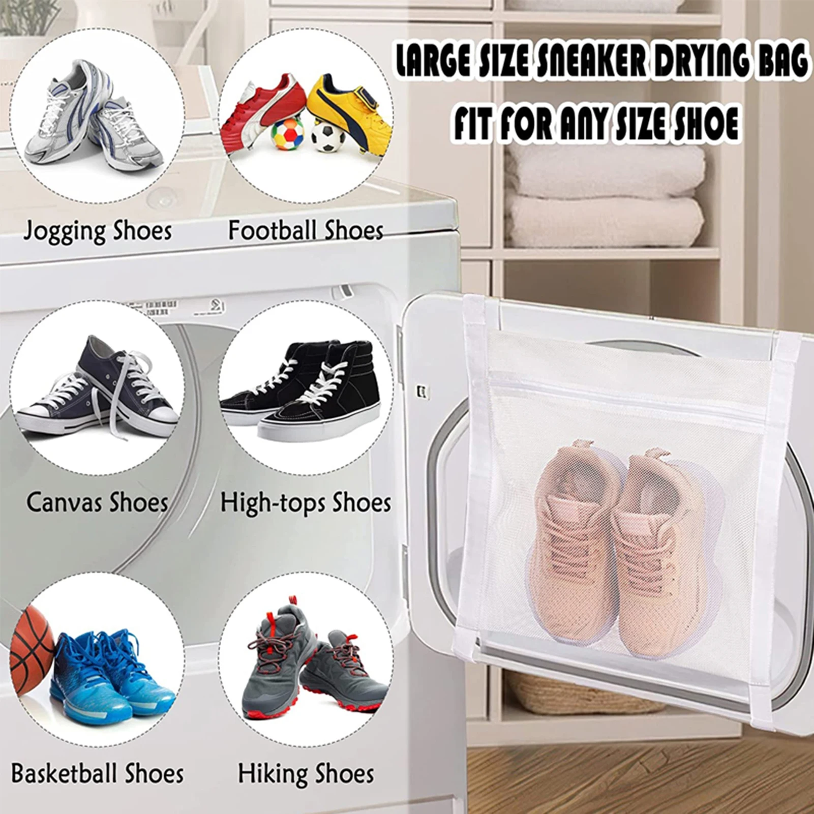 Shoe Washing Bag Durable Fabric for Men Women Shoes