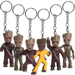 Baby Groot Action Grootted Figures Toy Key Chain Home Ornament Cute Model Cartoon Tree Man Keychain Car Hanging Decor Keyring Baby Groot Action Grootted Figures Toy Key Chain Home Ornament Cute Model Cartoon Tree Man Keychain Car Hanging Decor Keyring