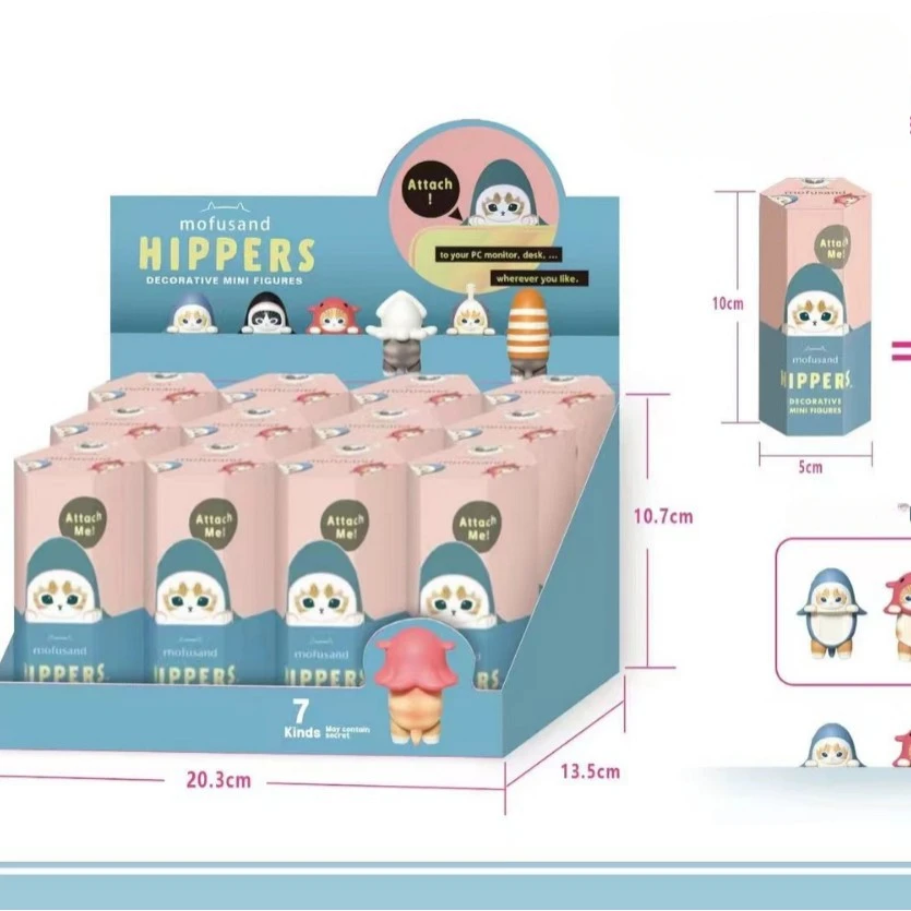 Kawaii Angel Mofusand Hippers Series Blind Box Action Figure Cute