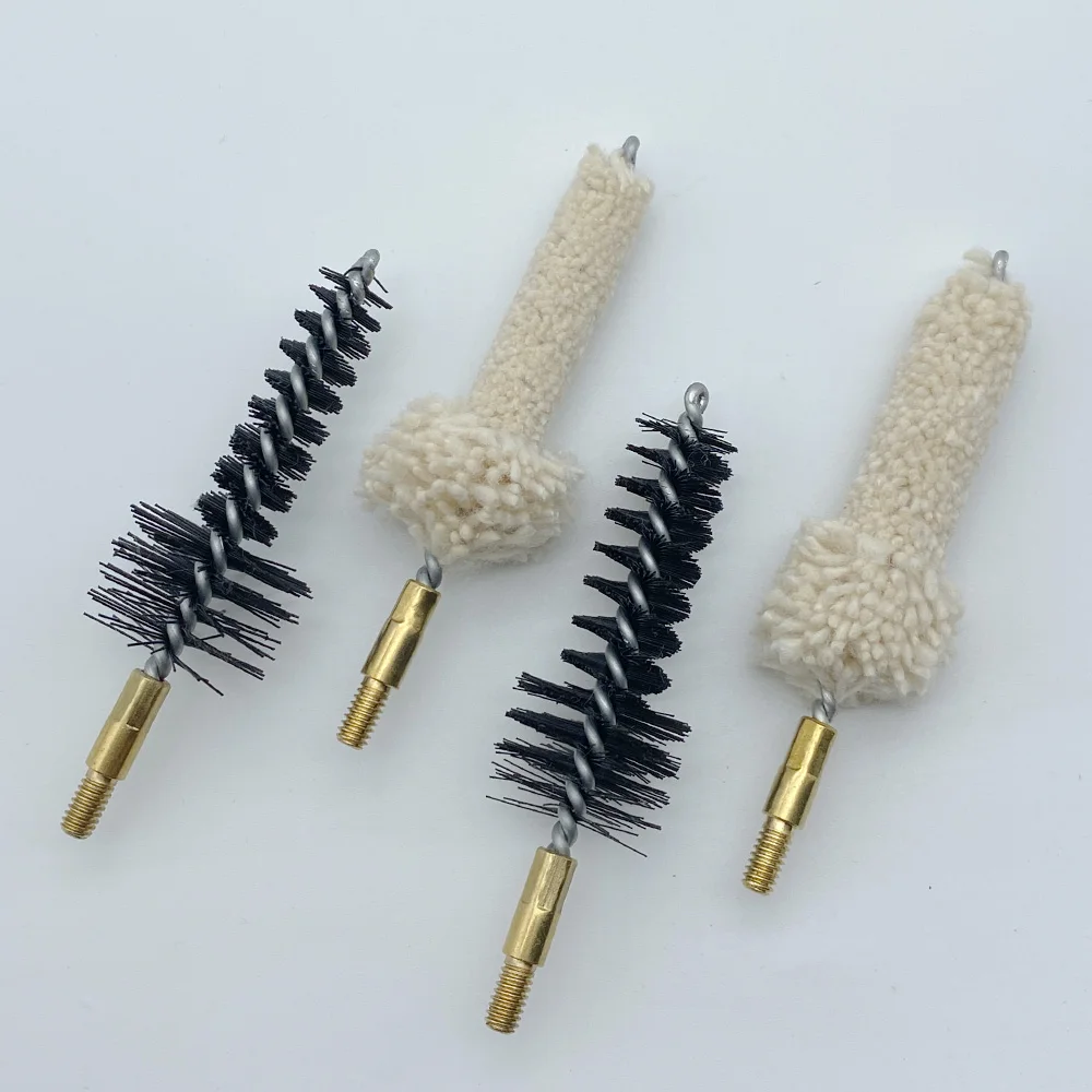 Green World Gun Cleaning Chamber Brush Kit Phosphor Bristle Bronze Bore Brush Mop Nylon Brush