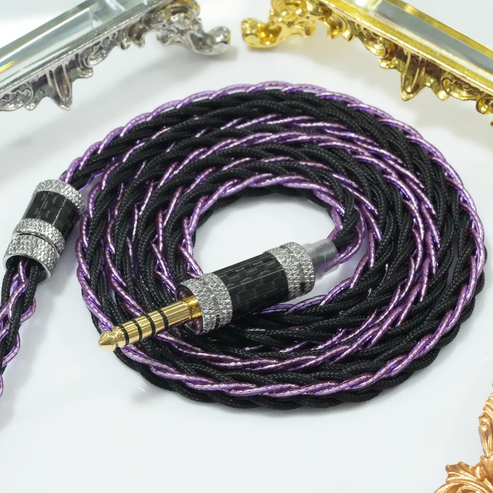 XINHS X20 8-adriges Silberfolie + Guhe Kupfer-Hybrid-Kopfhörer-Upgrade-Kabel 0,78 2-polig/HD650/IE900/KZ-QDC/MMCX, 2,5/3,5/4,4 mm – Detail 2