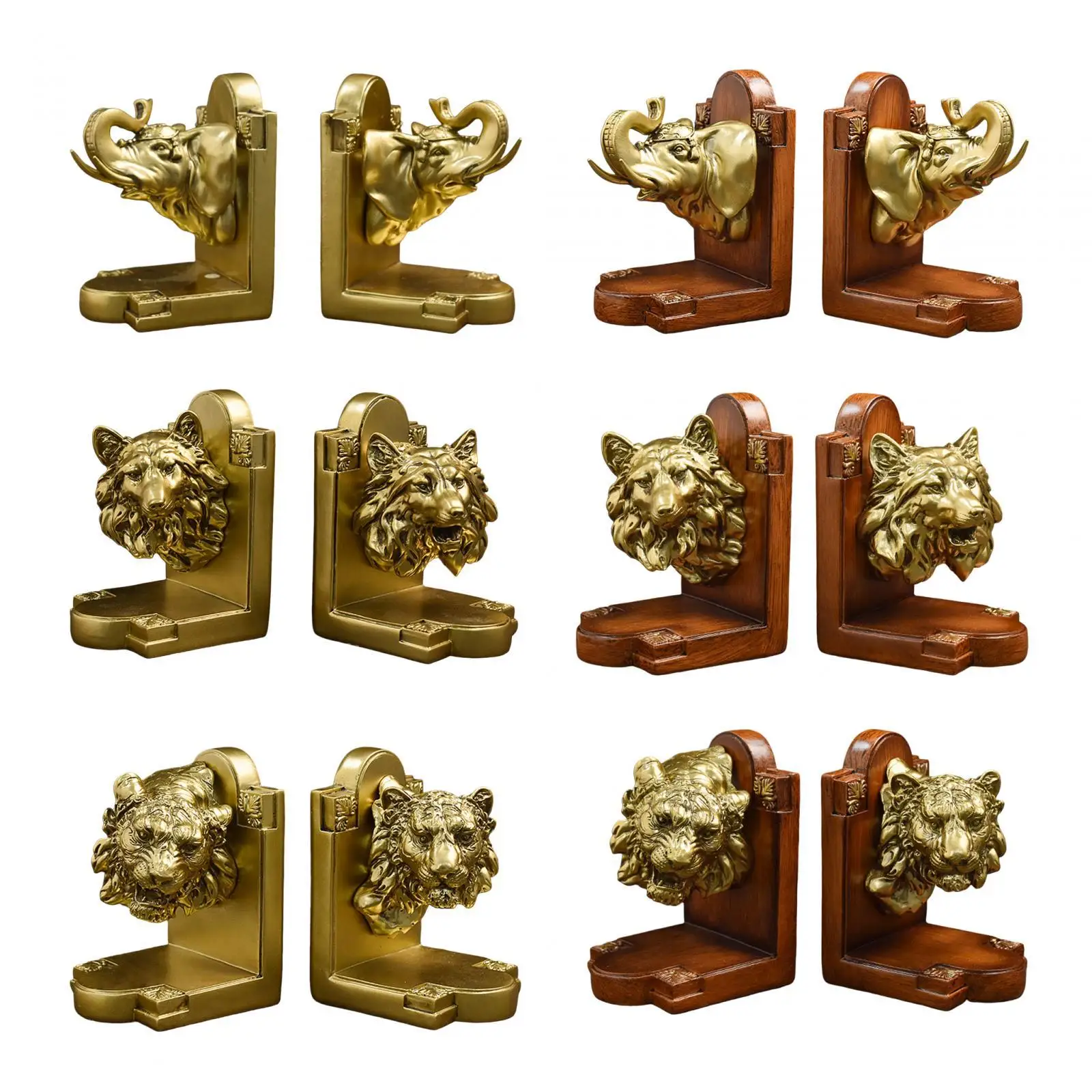 

Decorative Bookends Nordic Non Slip Bookrack Home Decoration Resin Book Ends for Living Room Office Vinyl Records Bedroom Table