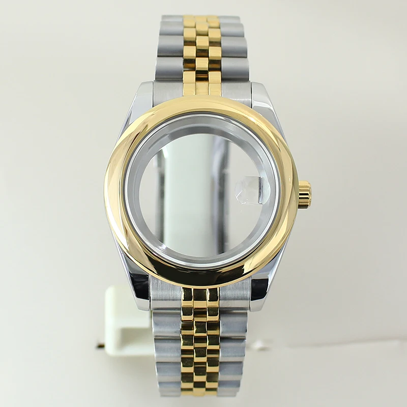 High-Quality 36mm/39mm Steel Watch Case with Sapphire Glass Bracelet