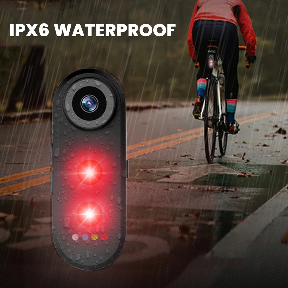 B14 Bike Recorder Camera With Tail Light 1080P HD 150 Degree Viewing Phone Interconnection Water Proof Rear View Sensor Camera