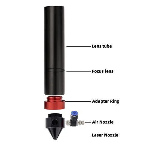 CO2 Laser Head Parts Air Nozzle Dia.20 FL 38.1/50.8/63.5/101.6mm Lens Tube Outer Diameter 25mm for CO2 Laser Engraving Machine - Image 2