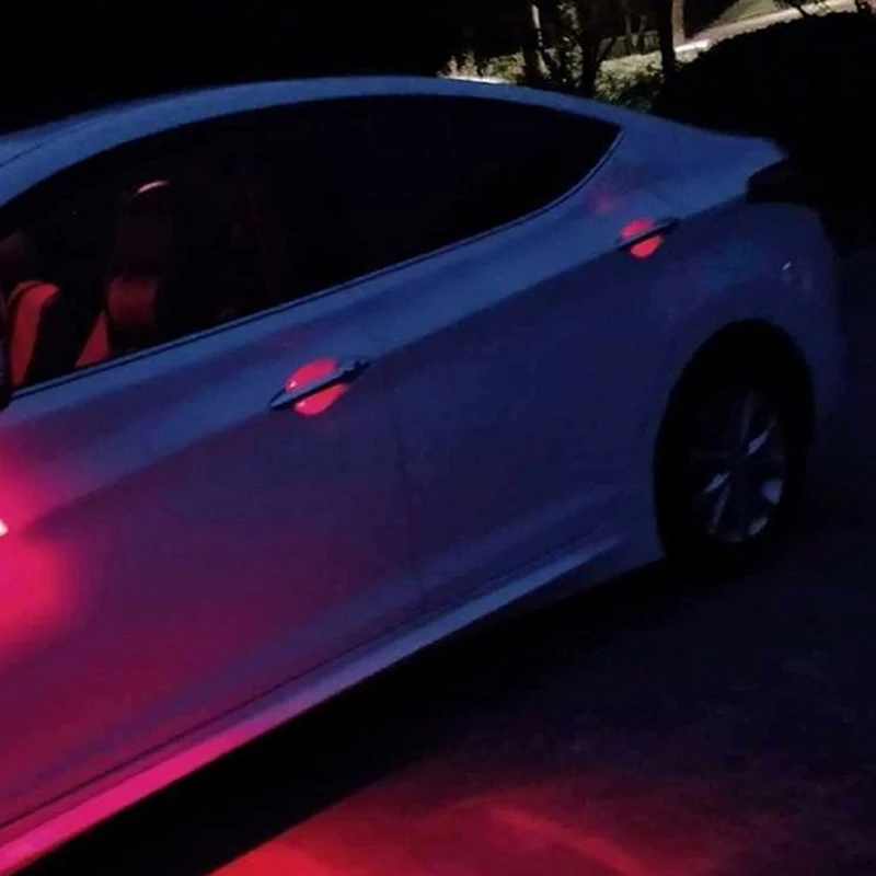 LED Car Lights Car Door LED Handle Light Black Shell Transparent Light Guide Pillar 12V Signal Indicator Ambient Lighting Bulb