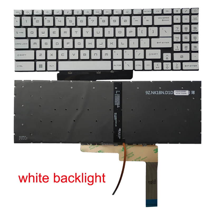 Replacement keyboard for MS GL66 GF66 MS-1581 1582 1583 1585 GL76 MS-17L1 L2 laptop backlight keyboard