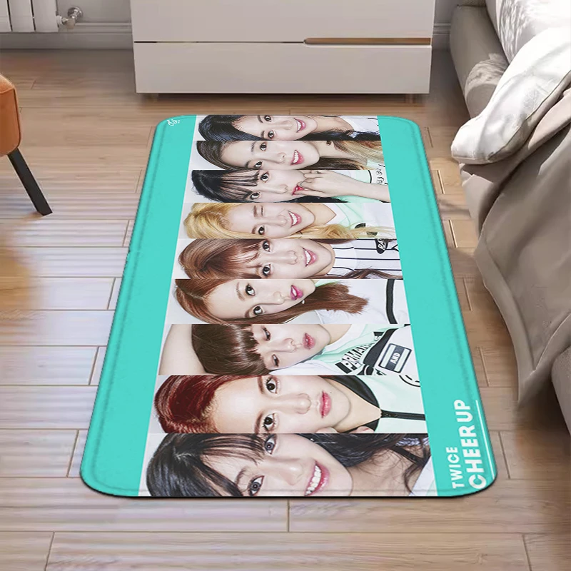 

KPOP-Twice Floor Mat Bathroom Carpet Living Room Mats Custom Prayer Rug Doormat Entrance Door Carpets Home Rugs Bath Foot House