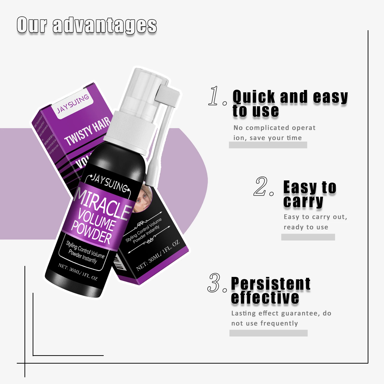 Hair Styling Spray Gel Increase Volume Oil Control Absorb Grease
