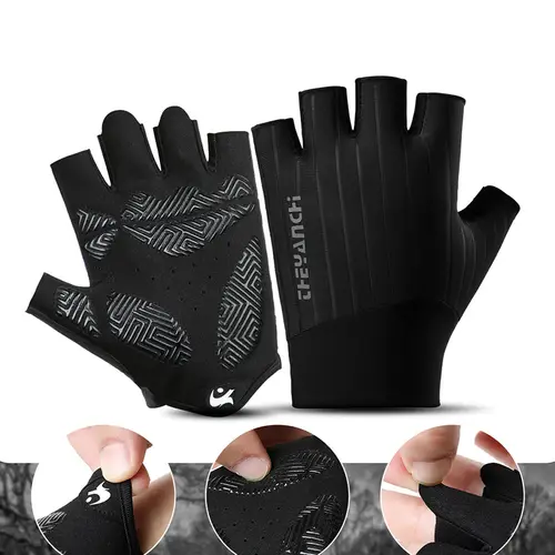 Summer Half Finger Cycling Gloves for Men Outdoor Sports Non slip Breathable Bicycle Riding Gloves - Image 9