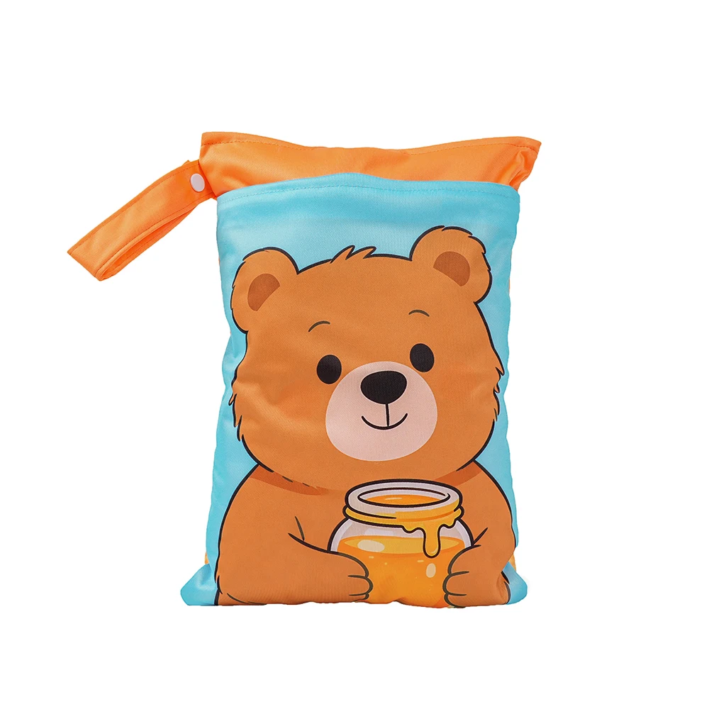 Washable Waterproof Reusable Diaper Bag with Dual Zippers