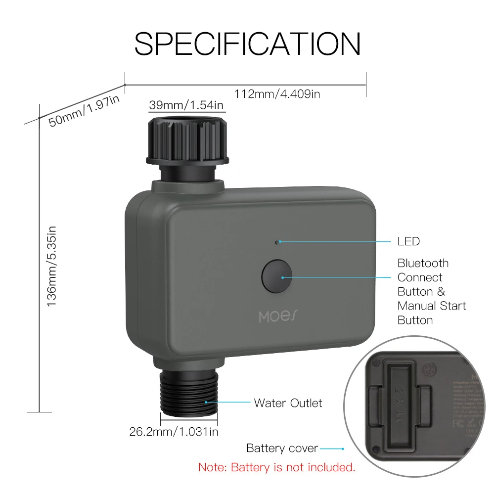 Moes Smart Tuya Bluetooth Timer Per L'acqua Timer Per L'irrigazione