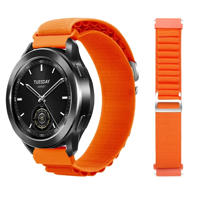 Alpine Loop 22mm Sport Nylon Watch Band Bracelet in Orange