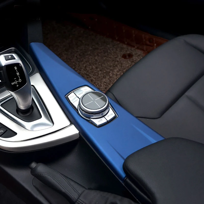 Фото Для BMW 3 4 серии 3GT F34 F36 F30 13-18 Автомобильная Мультимедийная панель iDrive, крышка центрального переключения передач, мультимедийная кнопка, крышка, отделка №3
