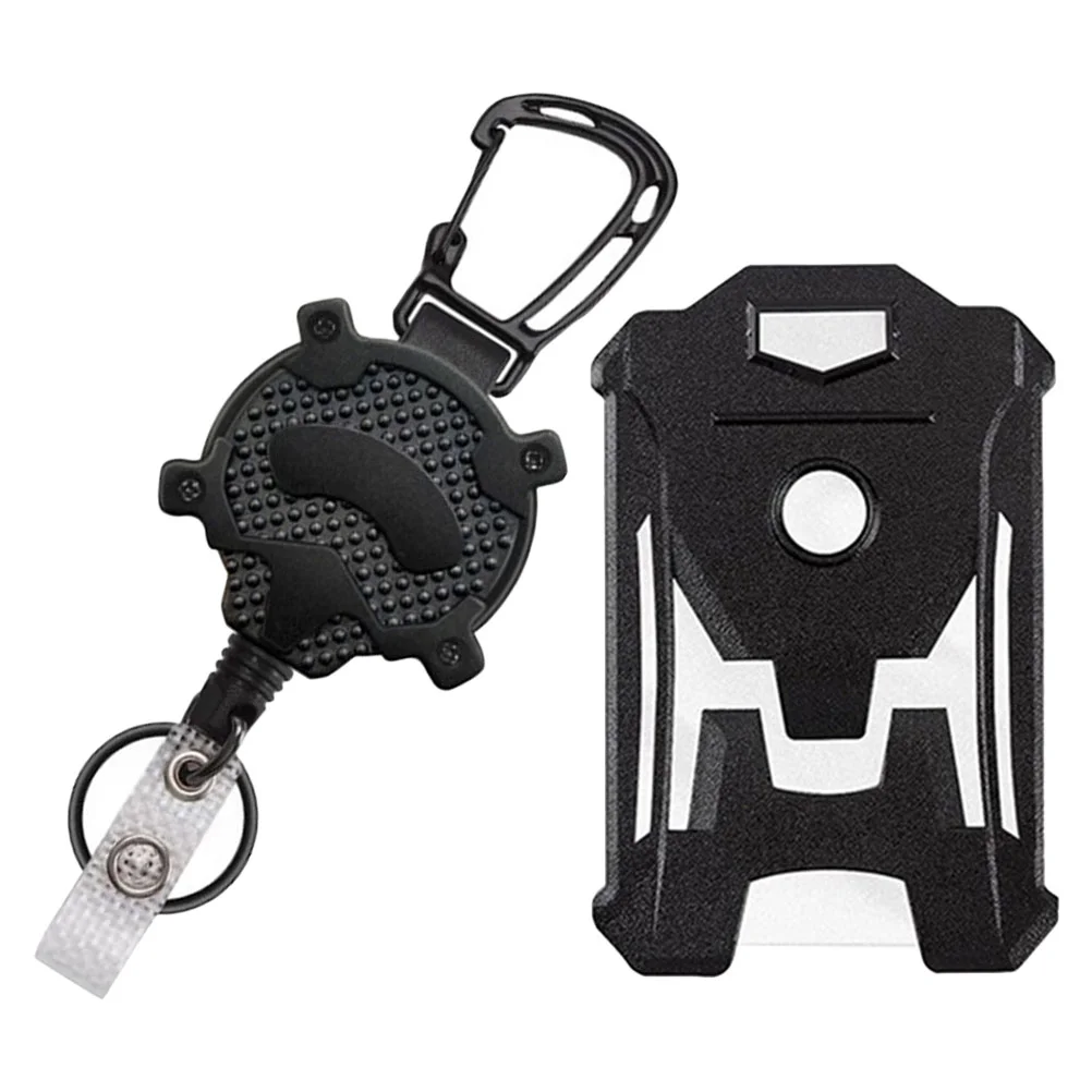 

1 Set of Office Id Badges Holder Reusable Name Id Badge Holder For Women Hard ID Card Sleeve Id Badges Holder Retractable Clip