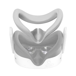 Silicone Light & Sweat-Proof Face Cover Eye Mask for VR Headset Accessories (Grey)