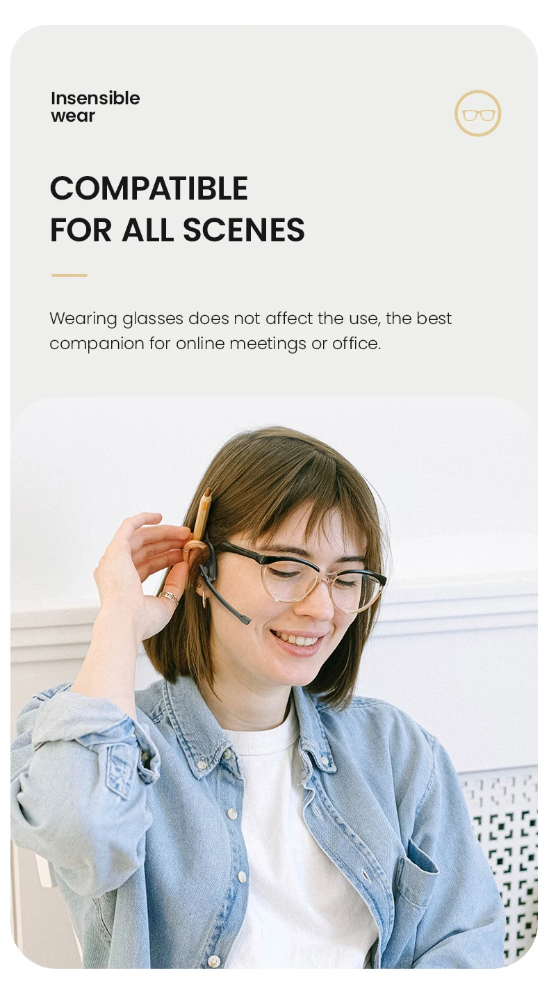 EASYBUDS Handsfree Bluetooth Air Bone Conduction Earp With Noise Cancelling Boom Microphone Business Open Ear_voghion.com