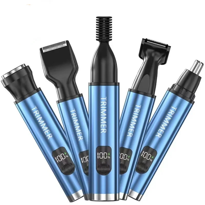 5-in-1 Electric Nose Hair Trimmer Digital Display Type-c Charging Remove Armpit Hair Eyebrows Ear Beard Trimmer Nose Hair Trimmer Electric Nose Hair Trimmer Electric Hair Trimmer Electric Nose and Ear Trimmer Nose and Beard Trimmer Electric Eyebrow Trimmer Ear Hair Trimmer